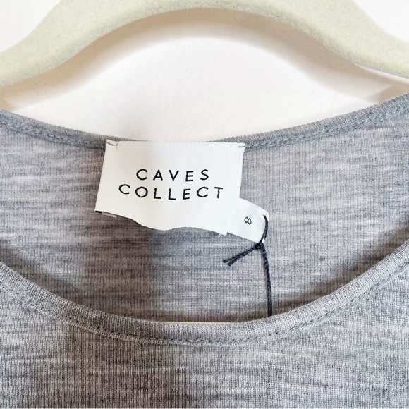 Caves Collect Francesca Merino Wool Long Sleeve Top Gray - Picture 4 of 9
